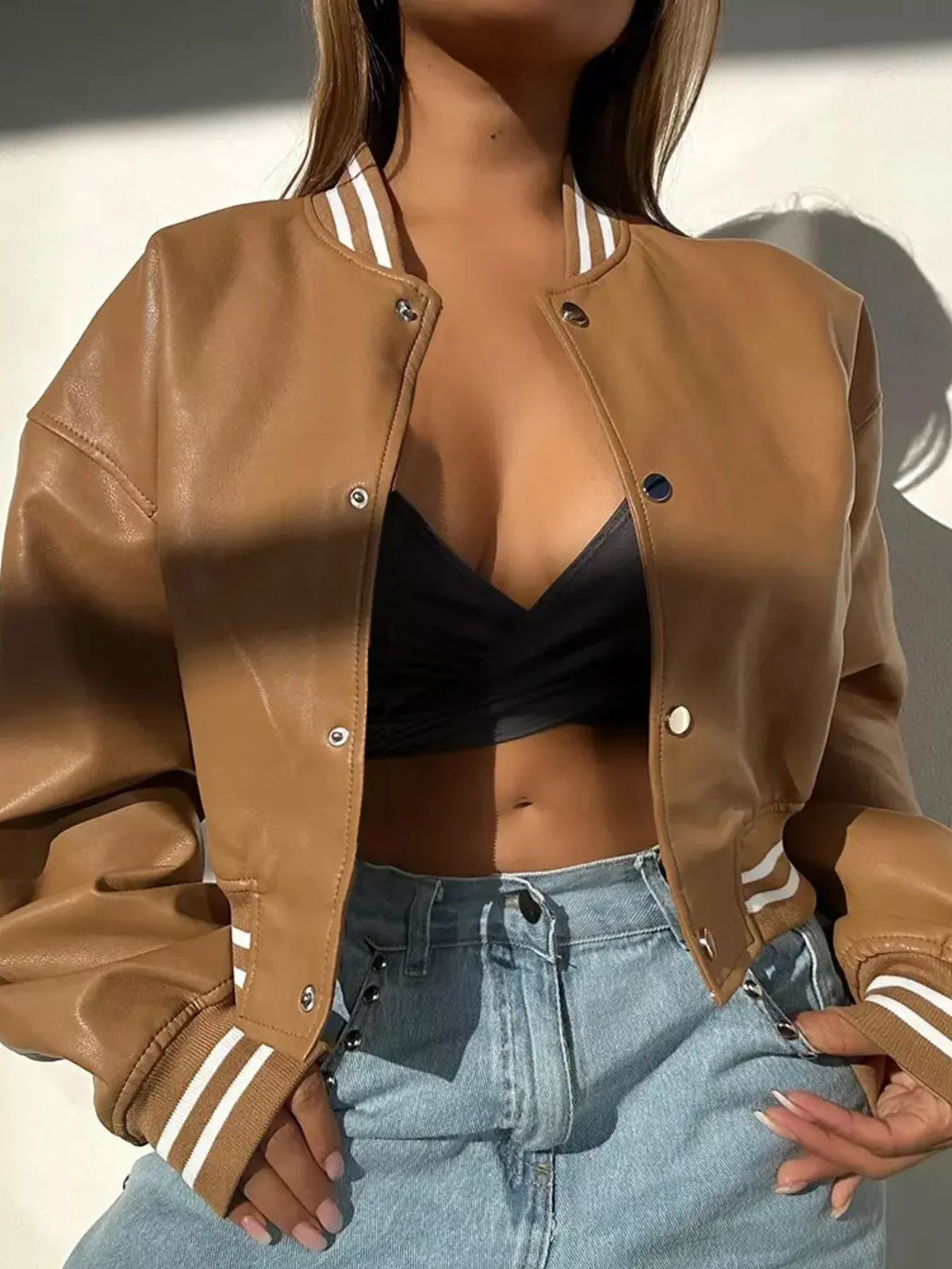 Snap Down Long Sleeve Jacket
