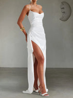 Slit Crisscross Back Maxi Cami Dress
