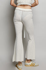 POL Drawstring Textured Ribbed Knit Pants
