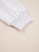 Contrasted Trim Frilled Collar Drop Shoulder Top and Drawstring Pant Set