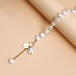 18K Gold-Plated Pearl Drop Necklace