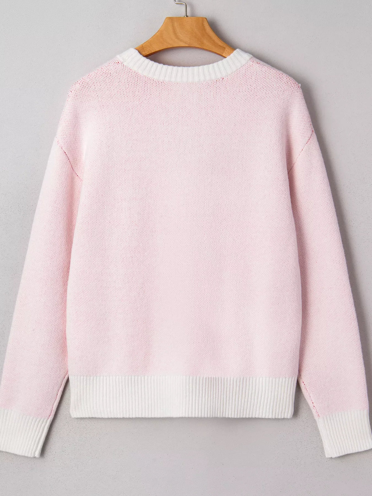 Cherry Pattern Drop Shoulder Sweater