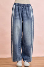 BiBi Washed Lace Contrast Sided Jeans