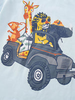 Children's Animal Graphic Tee and Shorts Set