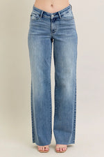 Judy Blue Full Size V - Front Baggy Jeans Plus Size