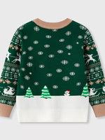 Children's Christmas Tree Round Neck Sweater
