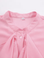 Ruffle Trim Flounce Sleeve Blouse