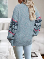 Geometric Pattern Long Sleeve Sweater