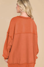 Exposed Seam Long Sleeve Sweatshirt