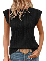 Openwork Round Neck Top
