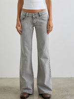 Low Rise Flare Leg Jeans