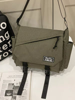 Plaid Buckle Flap Crossbody Bag