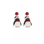 Christmas Penguin Santa Hat Holiday Earrings