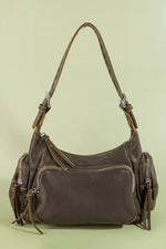 Fame Multi Pocket Leather Shoulder Bag