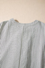 Striped Ruffle Button Front Maxi Dress