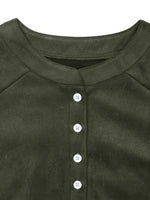 Button Front Mini Sweatshirt Dress