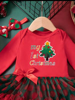 Children's Christmas Stocking Tulle Ruffle Dress