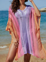 Rainbow Gradient Crochet Cover-Up