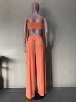 Full Size Asymmetrical Hem Cami and Pants Set Plus Size