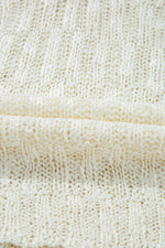 Notched Cap Sleeve Knit Top