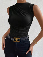 Ruched Solid Color Tank