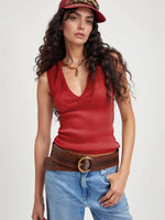Solid V-Neck Tank