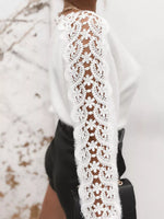 Lace Trim Long Sleeve Sweater