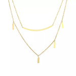 18K Gold-Plated Double Layered Necklace