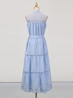 Hollow Out Sleeveless Midi Dress