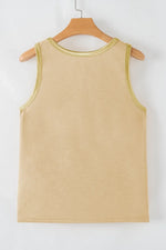 Round Neck Wide Strap Tank