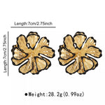 18K Gold-Plated Flower Stud Earrings