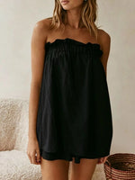 Full Size Strapless Top and High-Waisted Skirt Set Plus Size