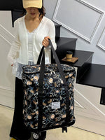 Floral Pattern Rolling Luggage Travel Bag