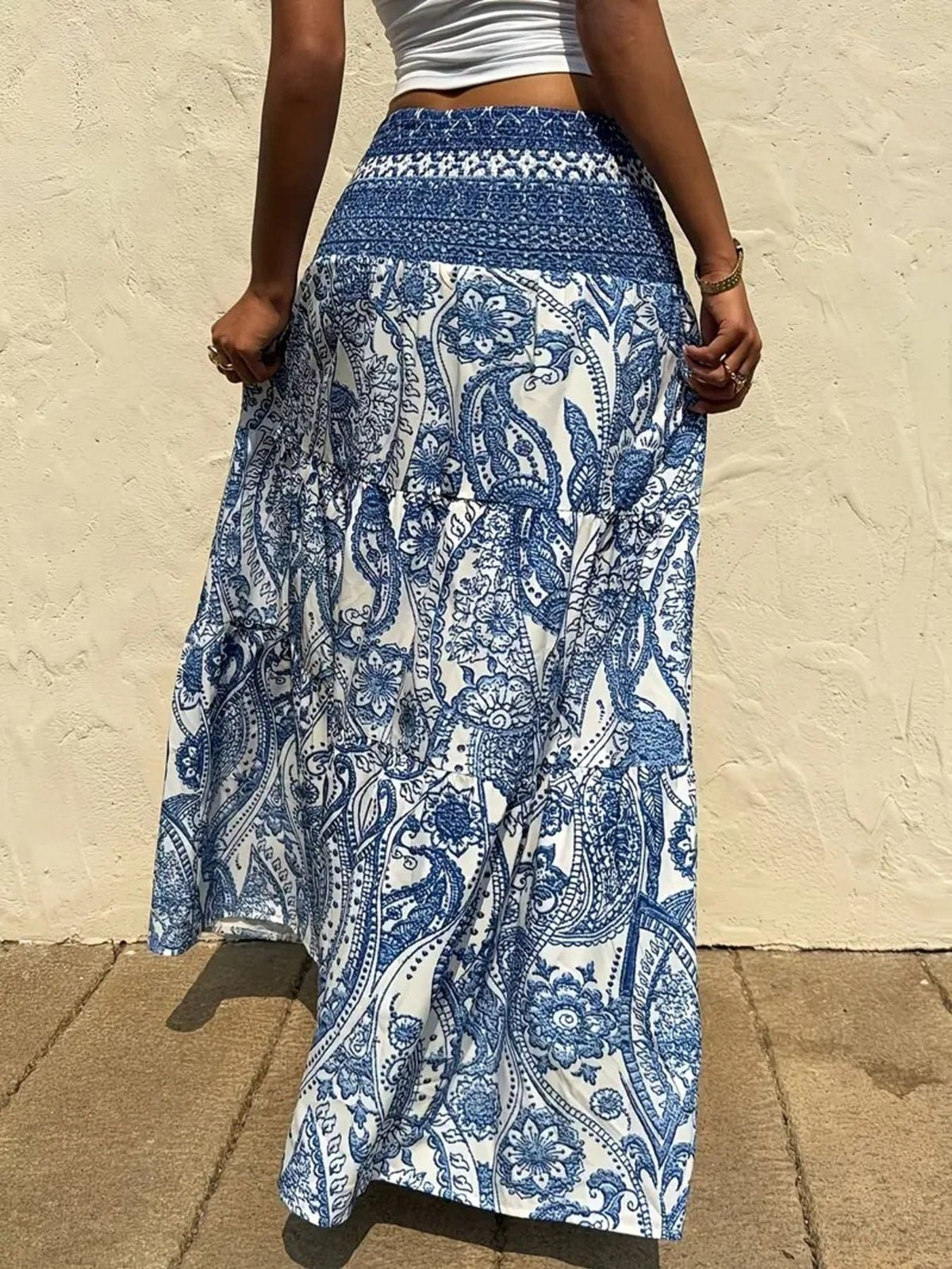 Paisley Print Maxi Skirt