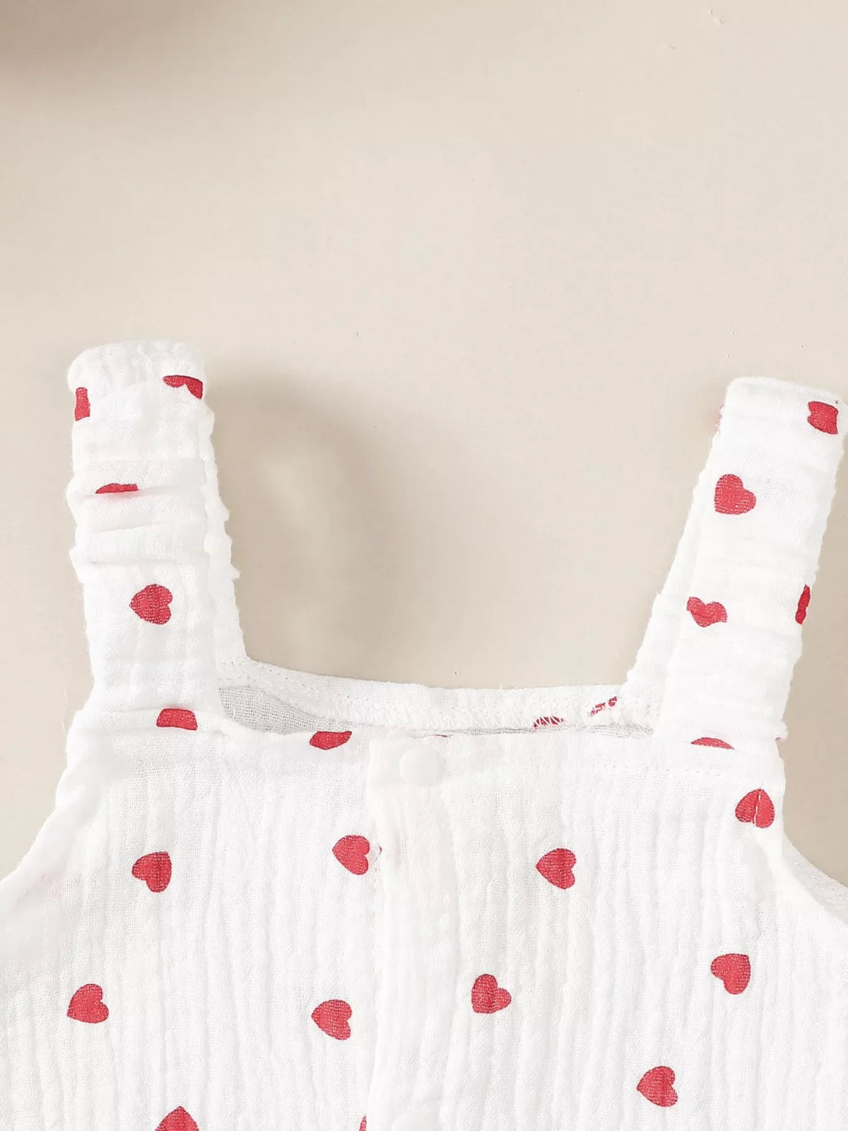 Children's Heart Print Top and Flare Pants with Headband