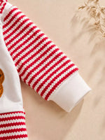 Children's Christmas Santa and Cookies Striped One-Piece