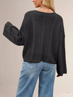 Cable Knit Button-Down Cardigan