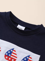 Children's Patriotic American Flag T-shirt and Shorts Set