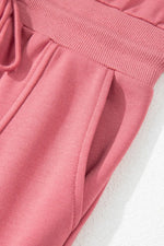French Terry Zipped Collar Sleeveless Drawstring Waist Mini Dress