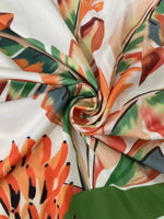 Tropical Print One-Shoulder Cut-Out Maxi Dress