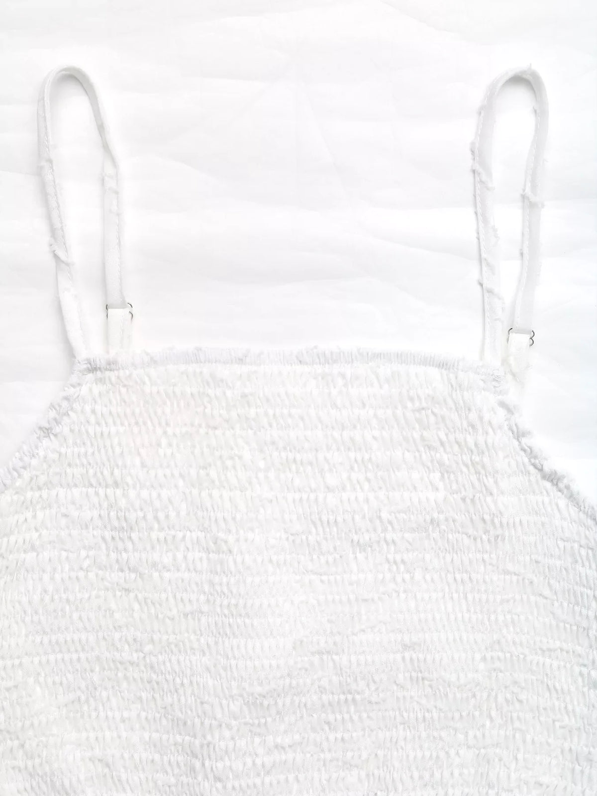 Smocked Crop Top & Ruffle Mini Skirt Set