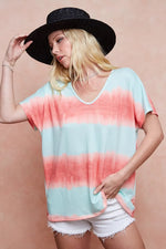 BiBi Tiedye Printed Hacci Knit Top