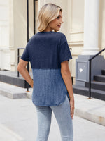 Two-Tone Short Sleeve Top