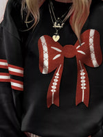 Bow Front Dropped Shoulder Sweatshirt