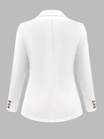 Lapel Collar Open Front Blazer