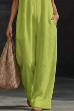 Sleeveless Wide Leg Jumpsuit