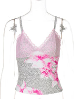 Lace Detail Leopard Cami
