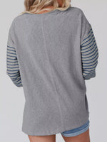 Striped Color Block Long Sleeve T-Shirt