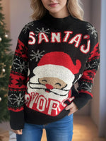 Santa Mock Neck Long Sleeve Sweater