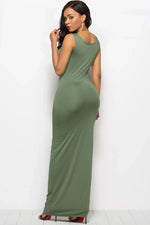 Scoop Neck Wide Strap Maxi Dress